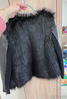 Nádherný dámsky kabatik - rukávy z pravej kože - 8