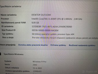 Mini počítač Dell.Intel i5-4590T 4x2,00GHz.8gb ram.250g SSD - 8