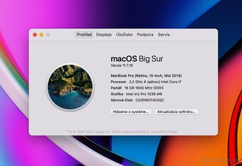 MacBook Pro 15" i7-2,2GHz/16GB/256GB, NOVÁ BATÉRIA,TOP STAV - 8