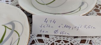 Porcelánové šálky s podšálkami sada 10 ks - 8