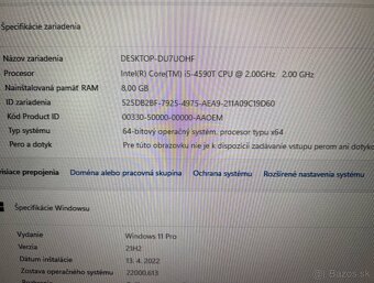 Mini počítač Dell.Intel i5-4590T 4x2,00GHz.8gb ram.250g SSD - 8
