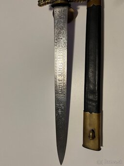 Nemecká poľovnícka dýka Solingen – Hirschfänger - 8