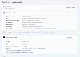 Na predaj PC skrinku HP 280 G2 MT, windows 11 pro. - 8