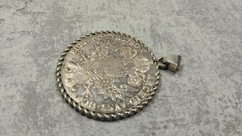 Velká stříbrná mince - tolar Marie Terezie privesok - 8