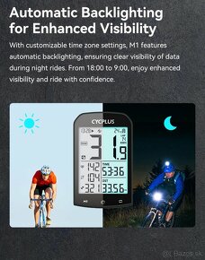 Kvalitný GPS ANT+ Smart CykloPočítač CYCPLUS M1, C3 - 8