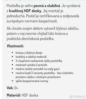 Detská postieľka/posteľ - 8