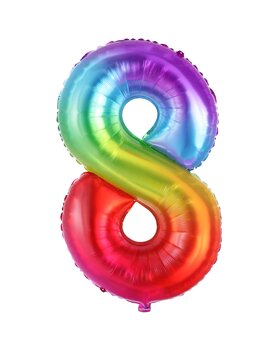 Narodeninové balóny čísla 100cm (dúhové) - 8