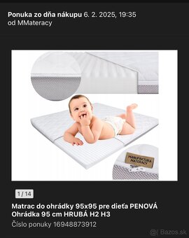 Detská ohrádka aj s matracom - 8