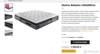 Pruzinovy matrac Babylon 160x200 - 8