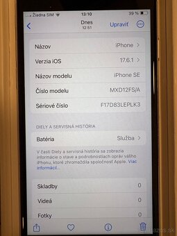 iPhone SE 2020 – 128 GB – biely – výborný stav – 120 € + doh - 8