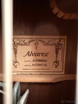 Predám elektro akustické ukulele Alvarez AU70WCCE - 8