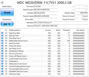 Externý 2,5" HDD WD / Surefire / Toshiba / Seagate 2TB - 8