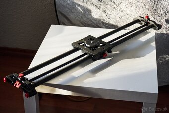 Karbónový slider - koľajnice s osou (pan) 80cm - 8