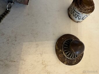 Starožitný strieborný budhistický modlitebný mlynček - 8