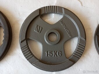 Sada Olympíjskych kotúčov liatina 2x10kg,2x15kg,2x20kg(90)kg - 8