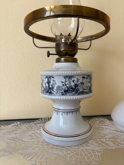 Stolná petrolejová lampa s cylindrom Wallendorf V-44cm - 8