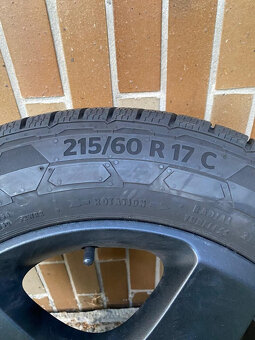 215/60 R17 C  zimné komplety originál VW + Continental 8 mm - 8
