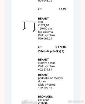 Ikea pracovný stol + stolicka - 8