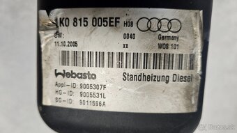 Prídavné kúrenie Webasto 1KO 815 005EF - 8