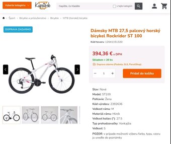 Horský bicykel 27, 5 " - 8
