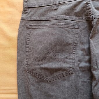 Wrangler sivé rovné džínsy široké rifle texas W34 L30 - 8