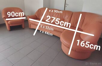 Kožená rohová sedacia súprava - ako NOVÁ, BEZ POŠKODENIA - 8