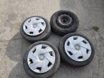 Plechové disky 5x100 + zimné pneu 185/55r15 - 8