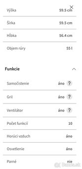PREDÁM Whirlpool vstavaná rúra - 8
