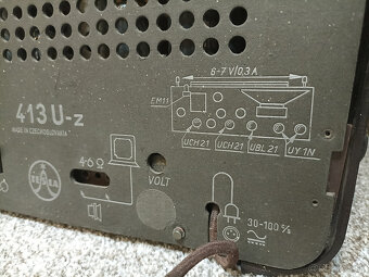 Vzácné staré retro rádio Tesla 413U - 8