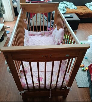 Detská drevená masívna postieľka - 8