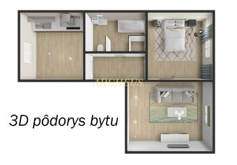 NOVINKA - ZREKONŠTRUOVANÝ 2 - IZBOVÝ BYT, 62M2, HUMENNÉ - 8