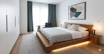 Manželská posteľ, masív dub - 8