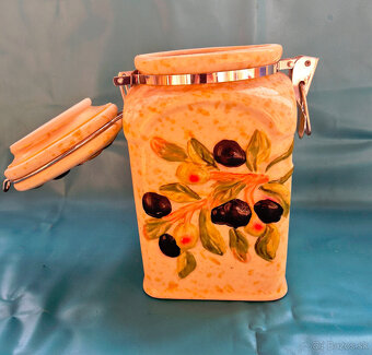 Keramické dózy - Provensálsky štýl - 3 ks - 8