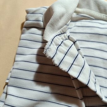 Polo Ralph Lauren biela polokošeľa s krátkym rukávom pruhy L - 8