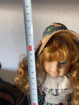 Bábiky porcelán 40cm retro vintage so stojanmi - 8