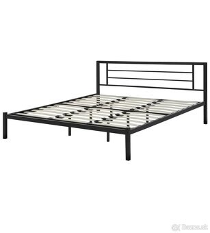 Predám čiernu kovovú posteľ 180x200 - 8