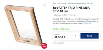 Strešné okno RoofLITE TRIO PINE, trojsklo, lemovanie - 8