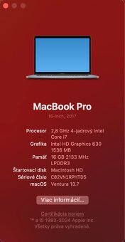 MacBook Pro Touchbar 15-inch, 2017 - 8