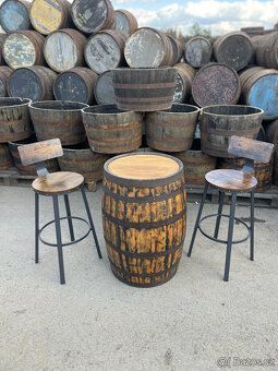 VELKÉ/MALÉ DŘEVĚNÉ DUBOVÉ SUDY NA DEŠŤOVOU VODU - 8