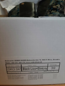 Čierne kožené čižmičky s ornamentom OLIVIA SHOES (veľ.39) - 8
