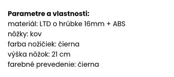 Konferenčný stolík Logan - čierna - 8