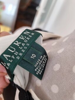 nové krémovo-čierne elastické šaty Ralph Lauren 38 - 8