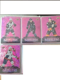 Hokejové kartičky insert dazzlers orange pink green,red - 8