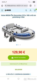 Nafukovací čln excursion.Cena nového 130 eur - 8