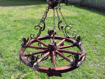 Luster z dreveného kolesa - 8