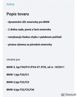 BMW F20 F30 Dynamicke LED smerovky do spatnych zrkadiel - 8