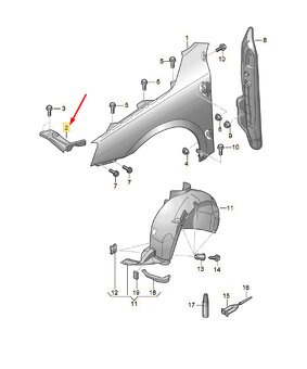 držiak pred blatníka Octavia 3 - 8