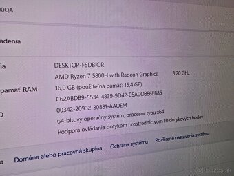 ASUS Zenbook PRO 15 Oled so 16gb ram Ryzen 7 procesorom a 51 - 8