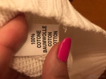 BURBERRY originál white pánsky svetrik XL - 8