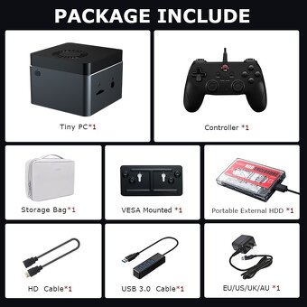 Mini počítač Intel J4125 DDR4 8GB RAM, + viac ako 65 000 hie - 8